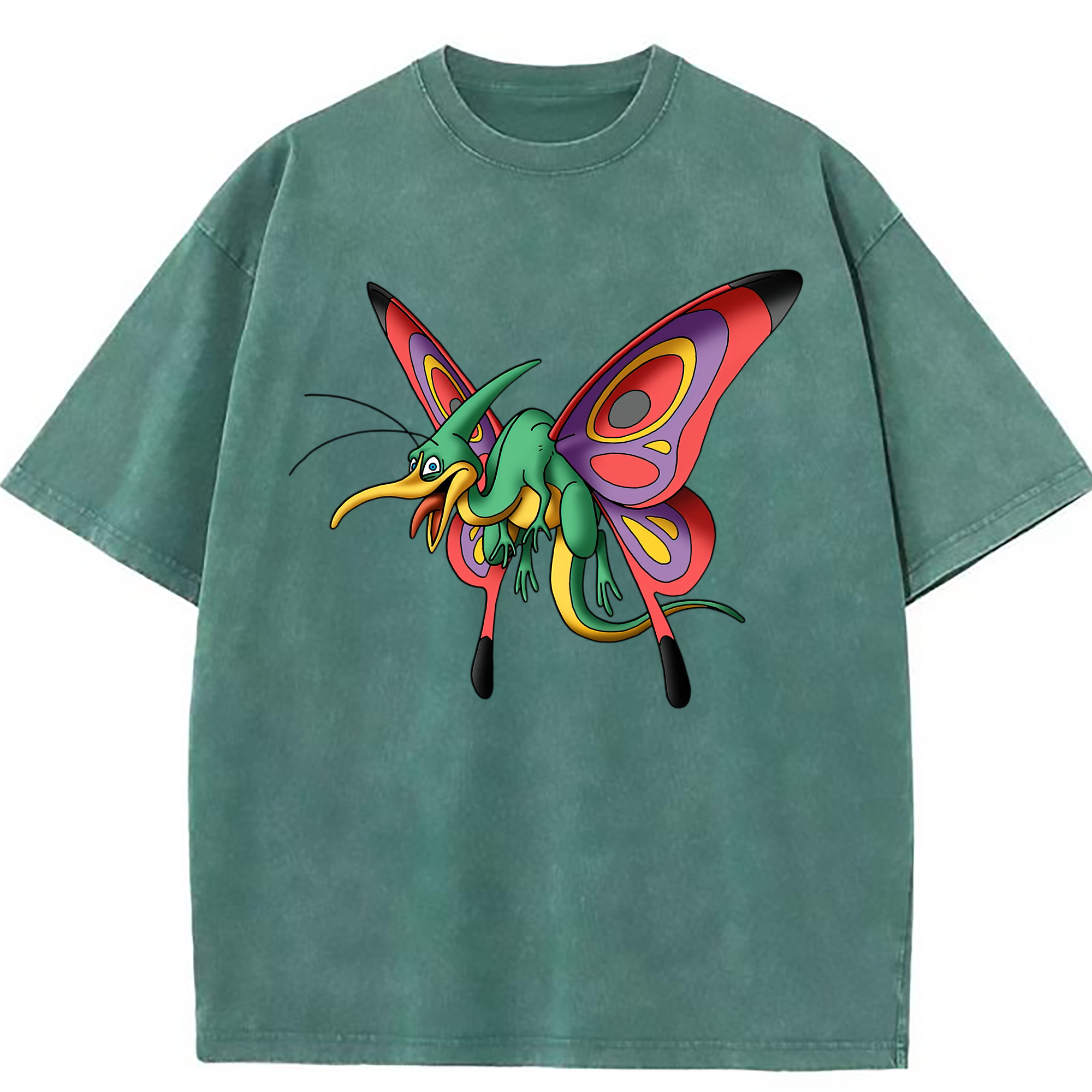 （画像用） ドラゴンクエスト Doragon Kuesuto Dragon Quest 綿100% ヴィンテージ風 半袖Tシャツ（フロントプリント）